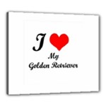 I Love Golden Retriever Canvas 24  x 20  (Stretched)