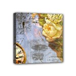 Steampunk Yellow Roses Lge Fini Square For Pillow Mini Canvas 4  x 4  (Stretched)