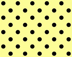 101 polka dots black on pastel yellow 3000x2400