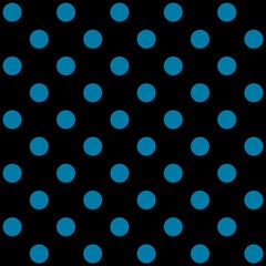 164 polka dots cerulean on black 5000x5000