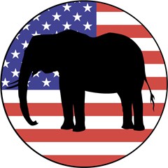 american elephant silohette