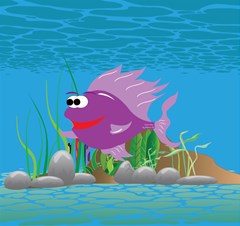 purple coolee fish