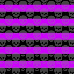 purple goth skulls
