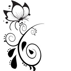 floral butterfly design