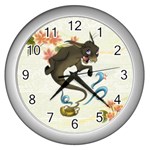 Geniedonkey (1) Wall Clock (Silver)