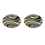 Yellow Zebra Cufflinks (Oval)