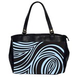 Blue Zebra Oversize Office Handbag (Two Sides)