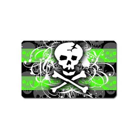 Deathrock Skull Magnet (Name Card) from UrbanLoad.com Front