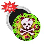 Deathrock Skull & Crossbones 2.25  Magnet (100 pack) 