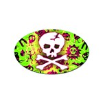 Deathrock Skull & Crossbones Sticker Oval (10 pack)