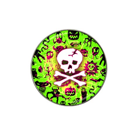 Deathrock Skull & Crossbones Hat Clip Ball Marker from UrbanLoad.com Front