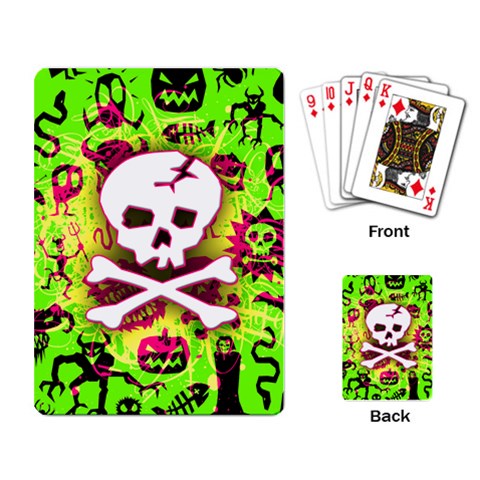 Deathrock Skull & Crossbones Playing Cards Single Design from UrbanLoad.com Back