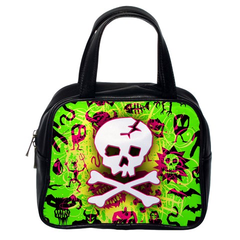 Deathrock Skull & Crossbones Classic Handbag (One Side) from UrbanLoad.com Front
