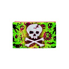 Deathrock Skull & Crossbones Cosmetic Bag (Small) from UrbanLoad.com Front