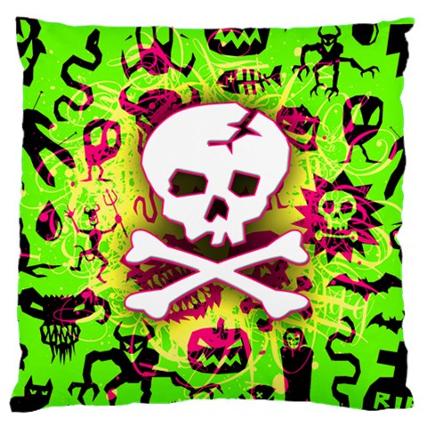 Deathrock Skull & Crossbones Large Cushion Case (Two Sides) from UrbanLoad.com Front