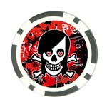 Emo Girl Skull Poker Chip Card Guard (10 pack)