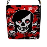 Emo Girl Skull Flap Closure Messenger Bag (Large)