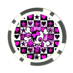 Emo Scene Girl Skull Poker Chip Card Guard from UrbanLoad.com Back