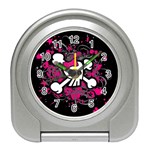 Girly Skull & Crossbones Travel Alarm Clock