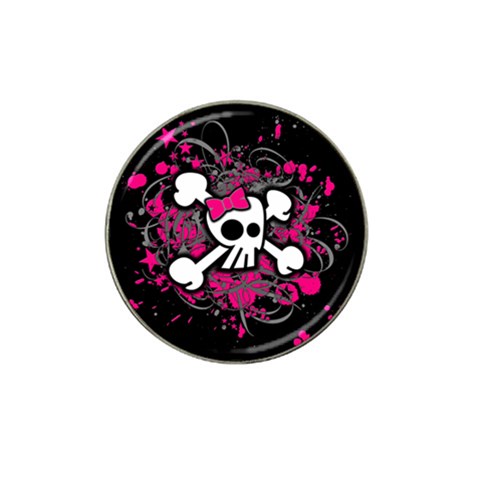 Girly Skull & Crossbones Hat Clip Ball Marker from UrbanLoad.com Front