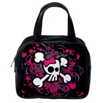 Girly Skull & Crossbones Classic Handbag (One Side)