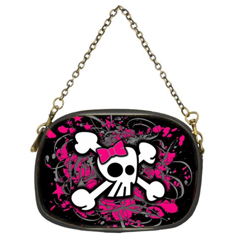 Girly Skull & Crossbones Chain Purse (Two Sides) from UrbanLoad.com Front