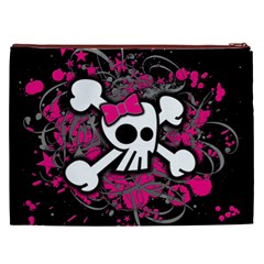 Girly Skull & Crossbones Cosmetic Bag (XXL) from UrbanLoad.com Back
