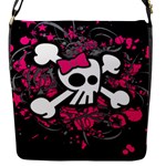 Girly Skull & Crossbones Flap closure messenger bag (Small)