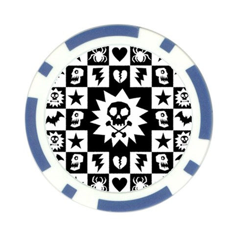 Gothic Punk Skull Poker Chip Card Guard from UrbanLoad.com Front