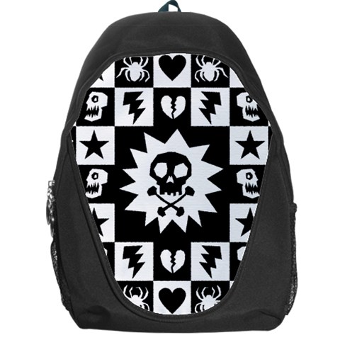 Gothic Punk Skull Backpack Bag from UrbanLoad.com Front
