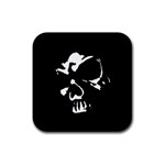 Gothic Skull Rubber Square Coaster (4 pack)