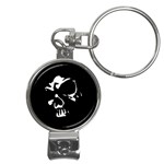 Gothic Skull Nail Clippers Key Chain