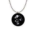 Gothic Skull 1  Button Necklace
