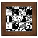 Grunge Skull Framed Tile