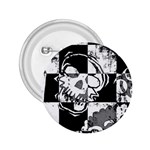 Grunge Skull 2.25  Button