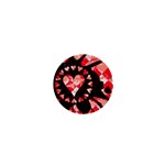 Love Heart Splatter 1  Mini Magnet