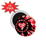 Love Heart Splatter 1.75  Magnet (10 pack) 