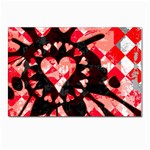Love Heart Splatter Postcards 5  x 7  (Pkg of 10)