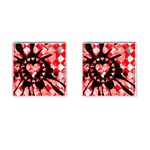 Love Heart Splatter Cufflinks (Square)