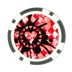 Love Heart Splatter Poker Chip Card Guard from UrbanLoad.com Back