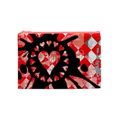 Love Heart Splatter Cosmetic Bag (Medium) from UrbanLoad.com Front