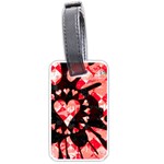Love Heart Splatter Luggage Tag (one side)