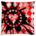 Love Heart Splatter Large Cushion Case (Two Sides)