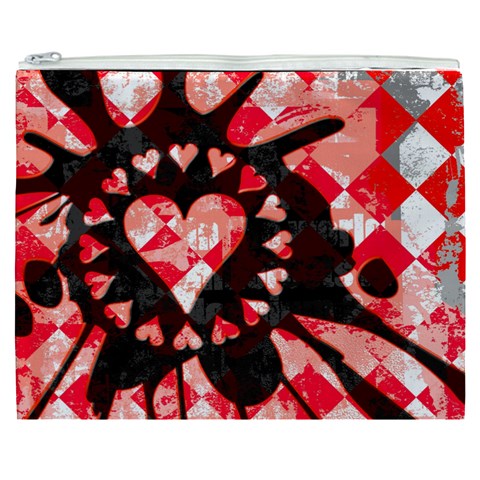 Love Heart Splatter Cosmetic Bag (XXXL) from UrbanLoad.com Front