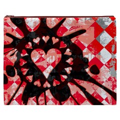 Love Heart Splatter Cosmetic Bag (XXXL) from UrbanLoad.com Front