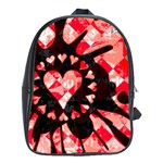 Love Heart Splatter School Bag (XL)
