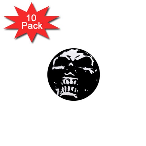 Morbid Skull 1  Mini Magnet (10 pack)  from UrbanLoad.com Front