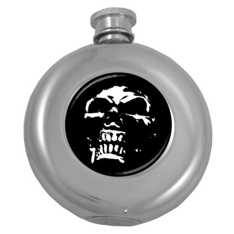 Morbid Skull Hip Flask (5 oz) from UrbanLoad.com Front