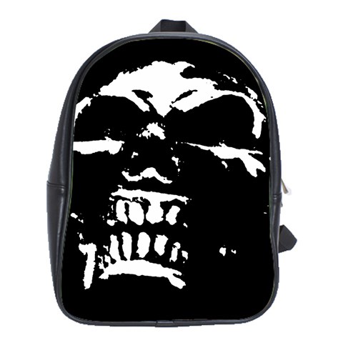 Morbid Skull School Bag (XL) from UrbanLoad.com Front