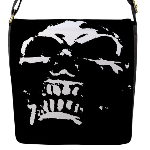 Morbid Skull Flap closure messenger bag (Small) from UrbanLoad.com Front